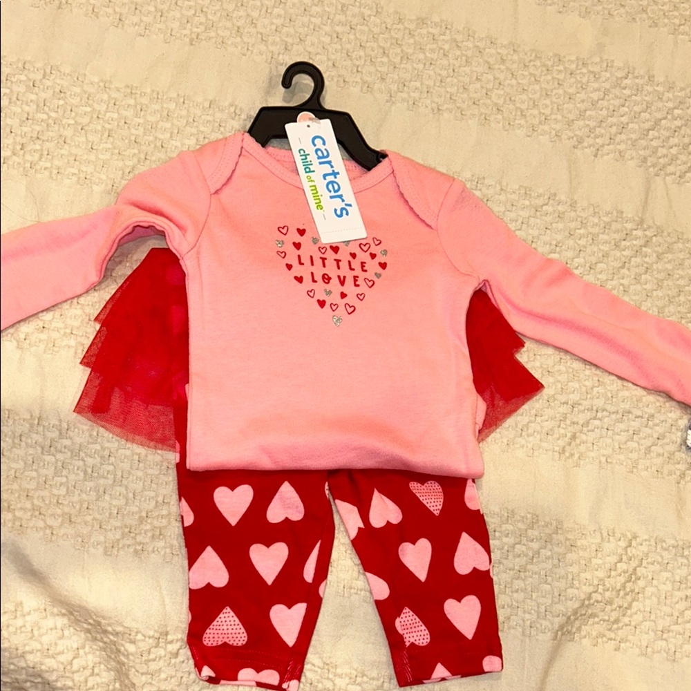 Carter's Pink and Red Heart Outfit